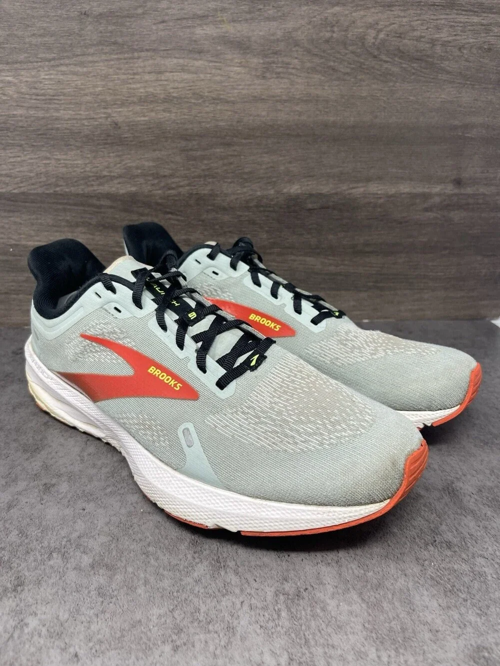 Brooks Launch 9 Mens Size 13 Green Red Lightweight Running Training Shoes
